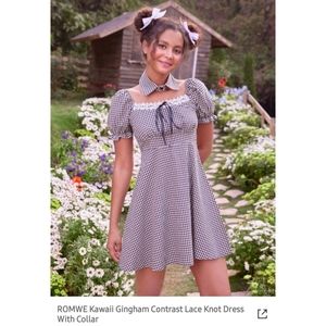 Romwe Gingham Dress